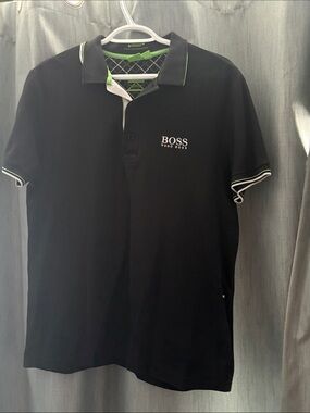 Hugo Boss Black Polo with Lime Accent